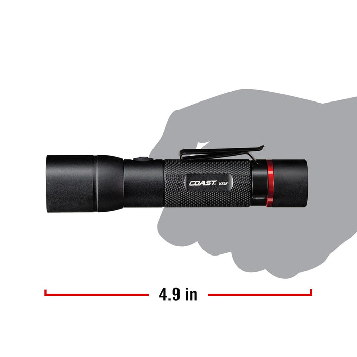Coast HX5R Rechargeable Pure Beam Focusing Flashlight