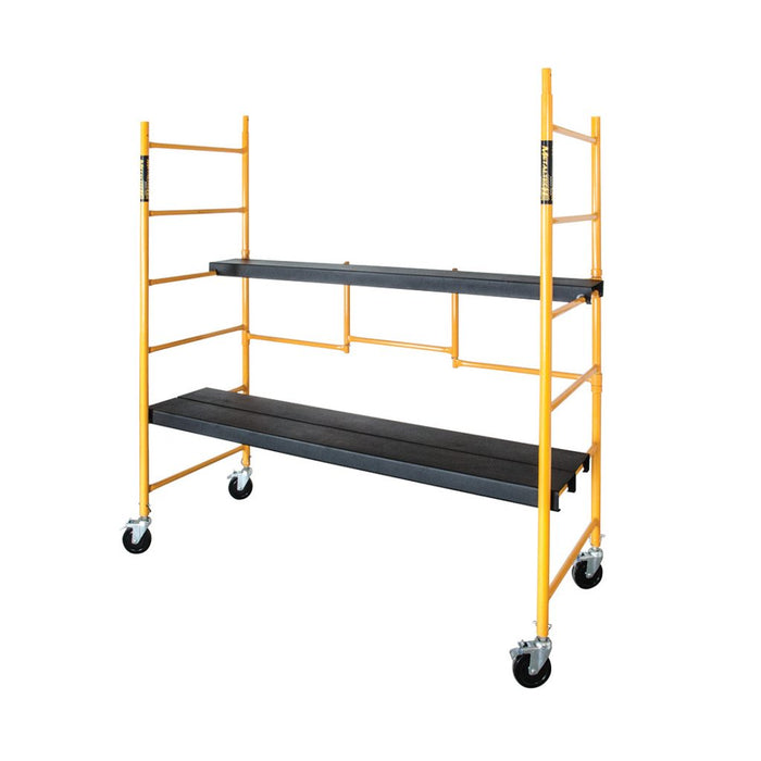 Metaltech Jobsite Series 6ft Scaffold w/ 5'' Casters & 3 Anti-Slip Platforms