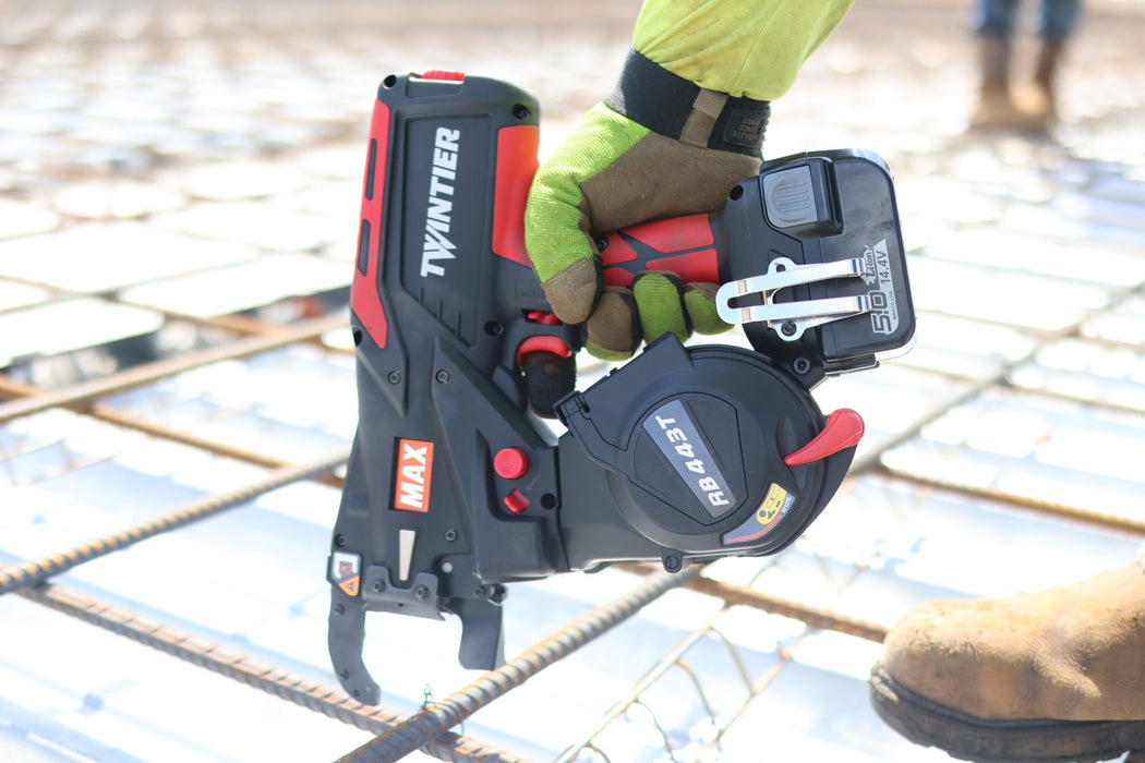 MAX TWINTIER RB443T 19Ga Wire Cordless Rebar Tying Tool Kit