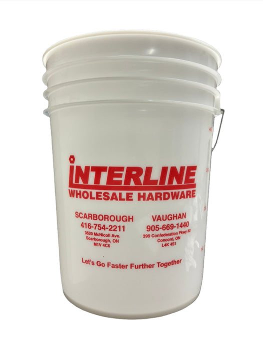 Interline Graduated Plastic Pail With Measurements - 20L (5.5 gal.)