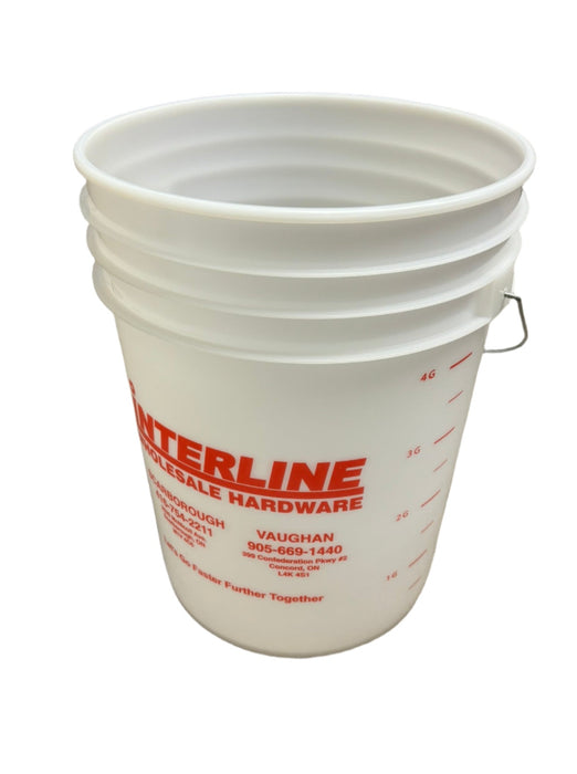 Interline Graduated Plastic Pail With Measurements - 20L (5.5 gal.)