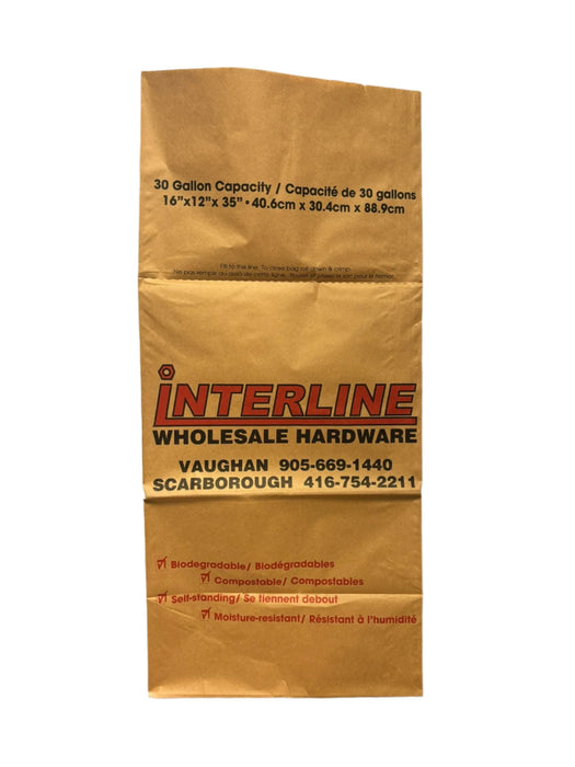 Interline Heavy Duty Kraft Paper 2-Ply Lawn, Leaf & Yard Waste Bags (5-Pack)