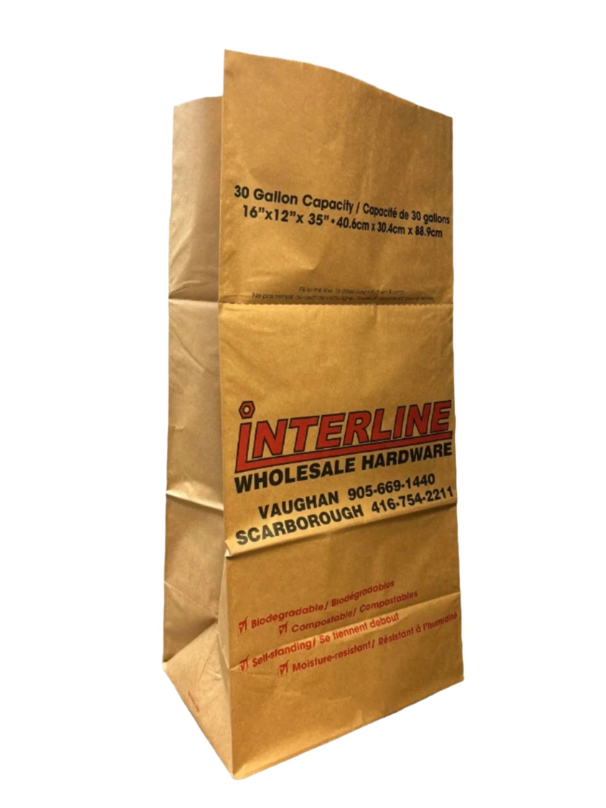 Interline Heavy Duty Kraft Paper 2-Ply Lawn, Leaf & Yard Waste Bags (5 ...