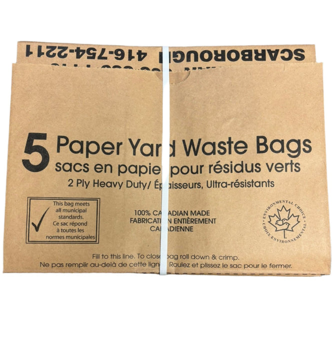 Interline Heavy Duty Kraft Paper 2-Ply Lawn, Leaf & Yard Waste Bags (5-Pack)