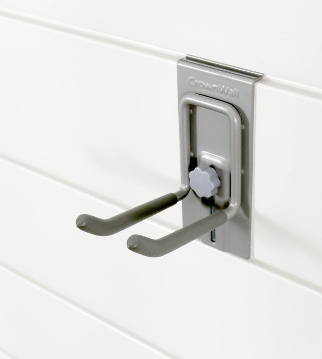 Crownwall 4" Locking Double Hook Slatwall Accessory