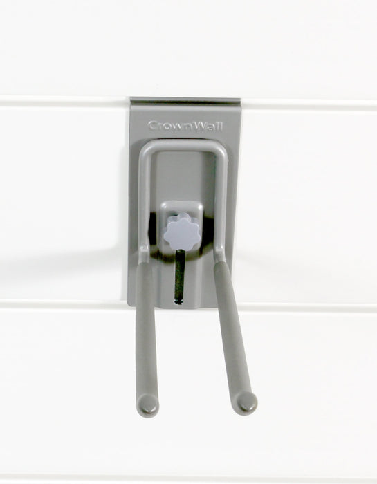 Crownwall 8" Locking Double Hook Slatwall Accessory