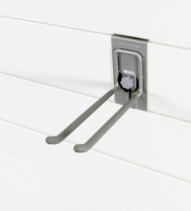 Crownwall 8" Locking Double Hook Slatwall Accessory