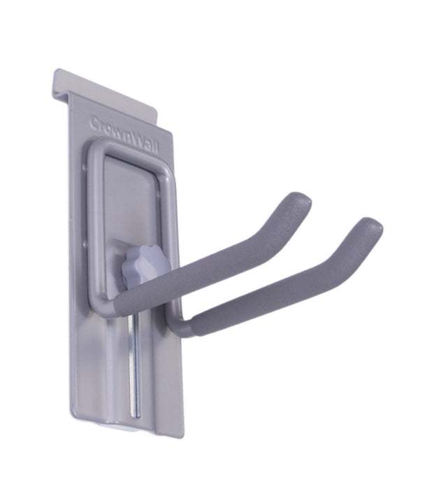 Crownwall 4" Locking Double Hook Slatwall Accessory