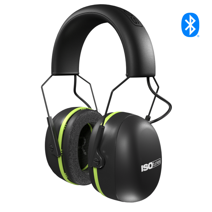 ISOtunes AIR DEFENDER Bluetooth Earmuffs - Safety Green