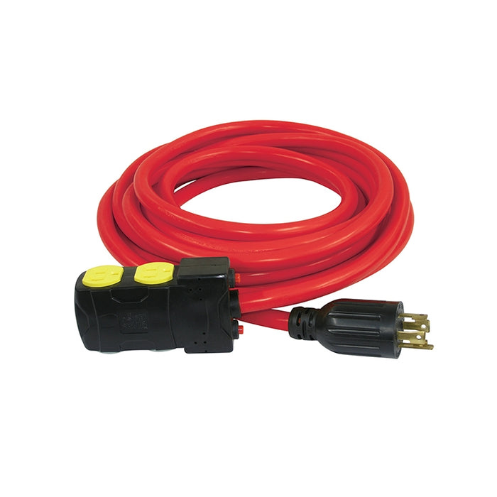 King 25FT Generator Extension Cord 30A w/ Resets