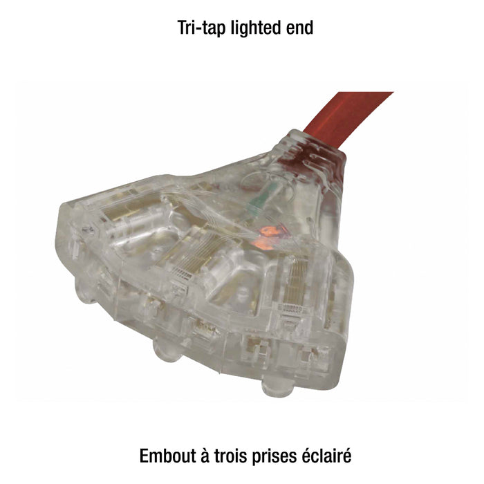 King 25FT Generator Extension Cord 30A w/ Triple Tap