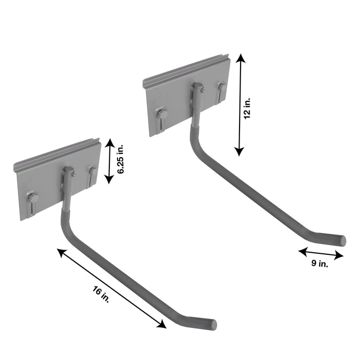 Crownwall Kayak Big J Hooks (1 Pair) Slatwall Accessory