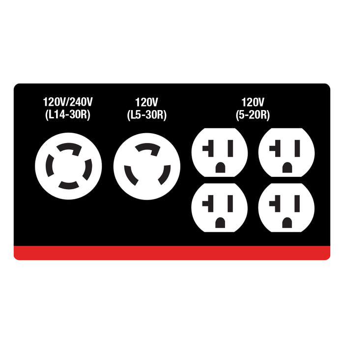 King 10,000W Tri-Fuel Generator c/w Electric Start & Wheel Kit