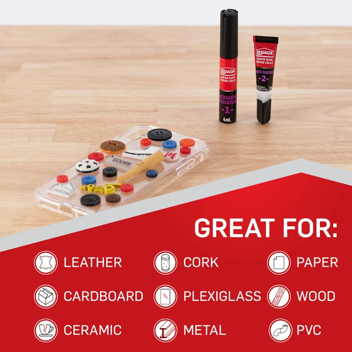 LePage All Plastics 2-Part Super Glue