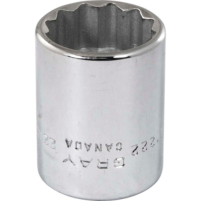 Gray Tools 1/2" Drive, Standard Length 12 Point Metric Sockets