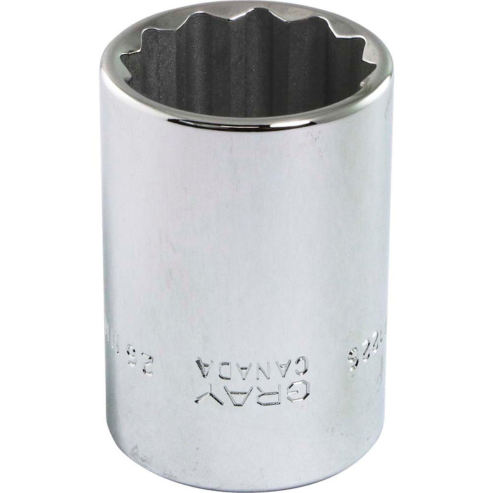 Gray Tools 1/2" Drive, Standard Length 12 Point Metric Sockets