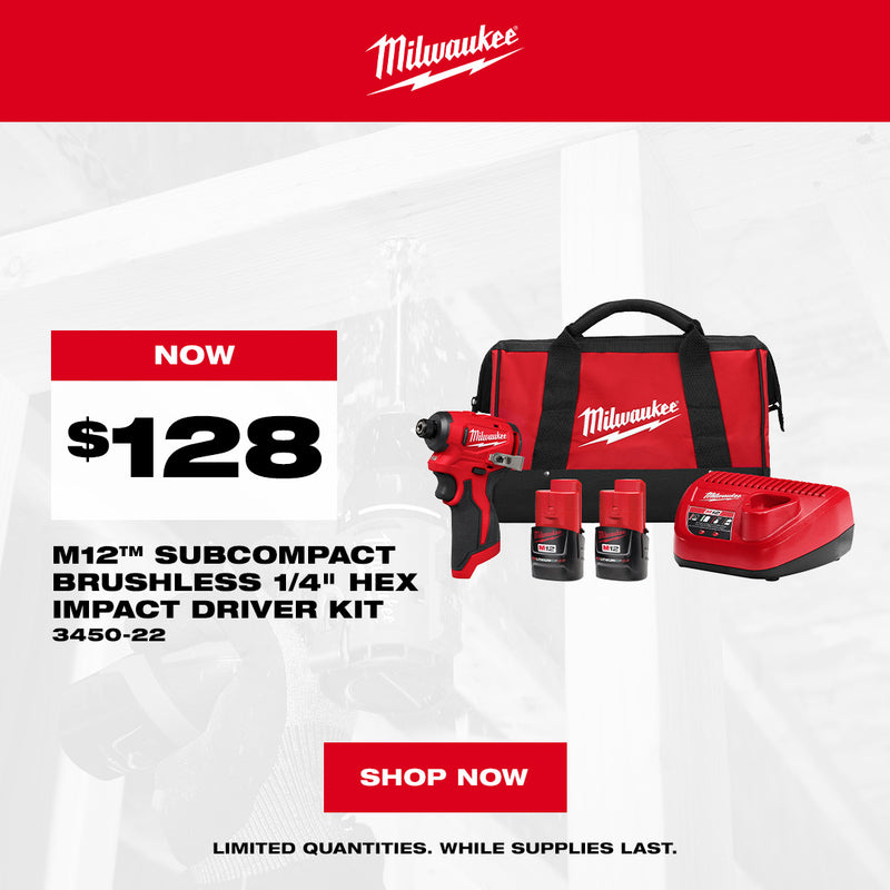 M12 SUBCOMPACT 1 4IN HEX IMPACT DRIVER KIT 3450 22 08.01 10.31.2026 1080X1080