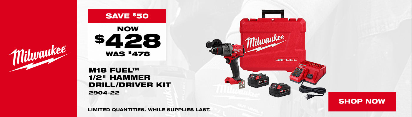 M18 FUEL HAMMER DRILL DRIVER KIT 2904 22 08.01 10.31.2026 1400X400