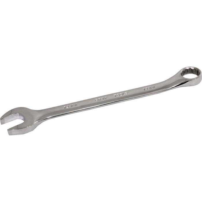 Gray Tools 12 Point, 15° Offset Mirror Chrome Finish, Metric Combination Wrenches