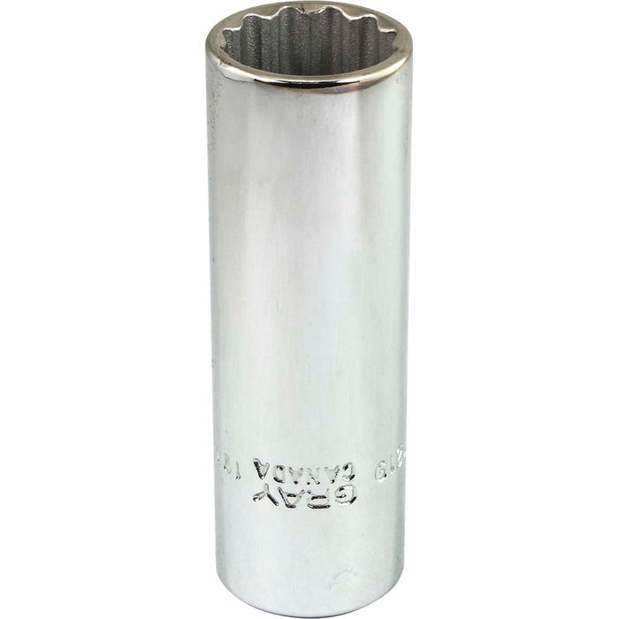 Gray Tools 1/2" Drive, Deep Length 12 Point Metric Sockets