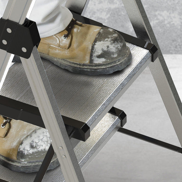 Metaltech 4-Step Aluminum Step Stool (Type 1A) w/ Tool Tray