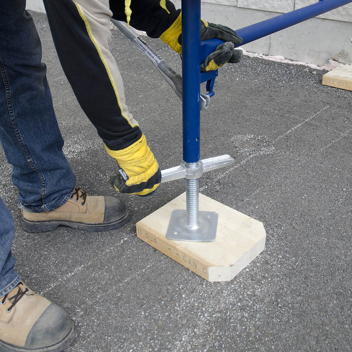 Metaltech 24" Galvanized Leveling Jack with Plate