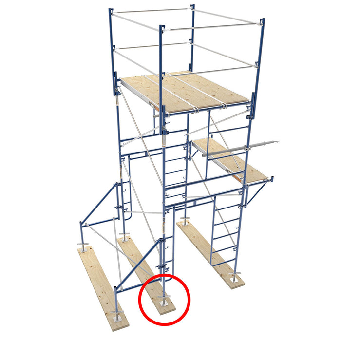 Metaltech 24" Galvanized Leveling Jack with Plate