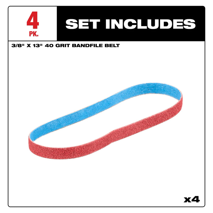 Milwaukee Bandfile Belts - 4PK