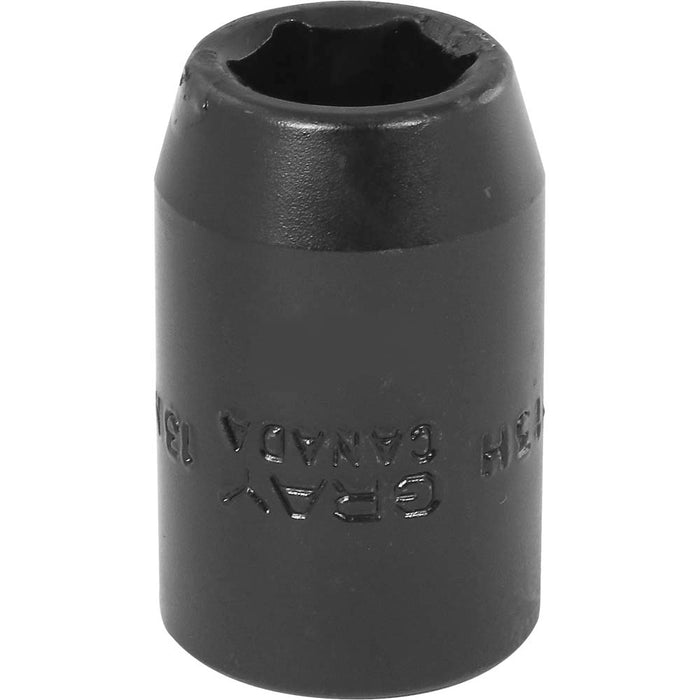 Gray Tools 1/2" Drive, 6 Point Standard Length, Impact Black Industrial Finish Metric Sockets