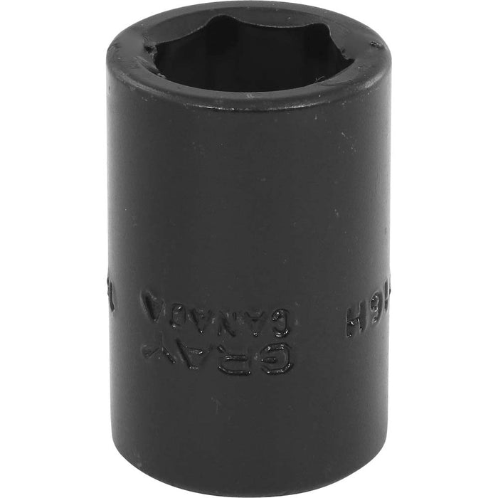 Gray Tools 1/2" Drive, 6 Point Standard Length, Impact Black Industrial Finish Metric Sockets