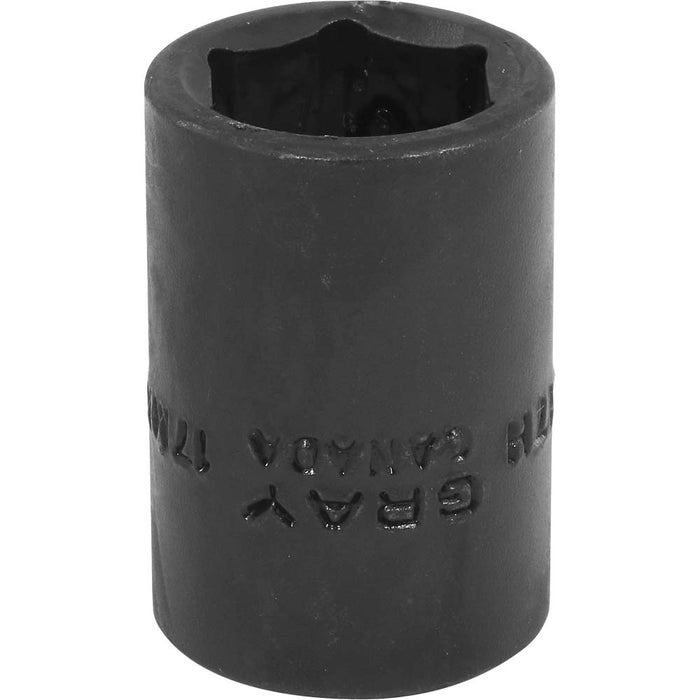 Gray Tools 1/2" Drive, 6 Point Standard Length, Impact Black Industrial Finish Metric Sockets