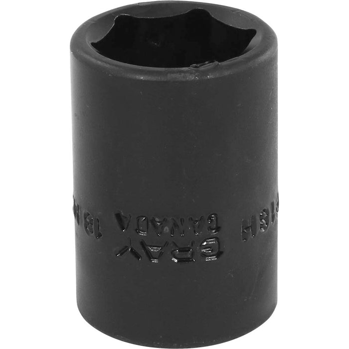 Gray Tools 1/2" Drive, 6 Point Standard Length, Impact Black Industrial Finish Metric Sockets