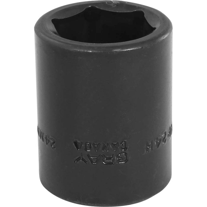 Gray Tools 1/2" Drive, 6 Point Standard Length, Impact Black Industrial Finish Metric Sockets