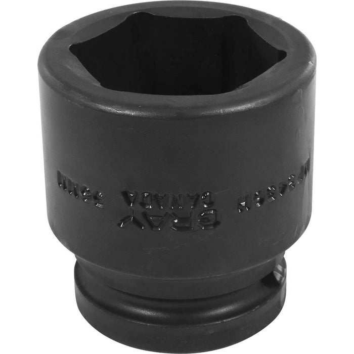 Gray Tools 3/4" Drive, 6 Point Impact Black Industrial Finish, Standard Length Metric Socket