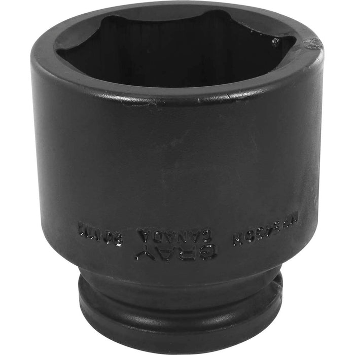 Gray Tools 3/4" Drive, 6 Point Impact Black Industrial Finish, Standard Length Metric Socket