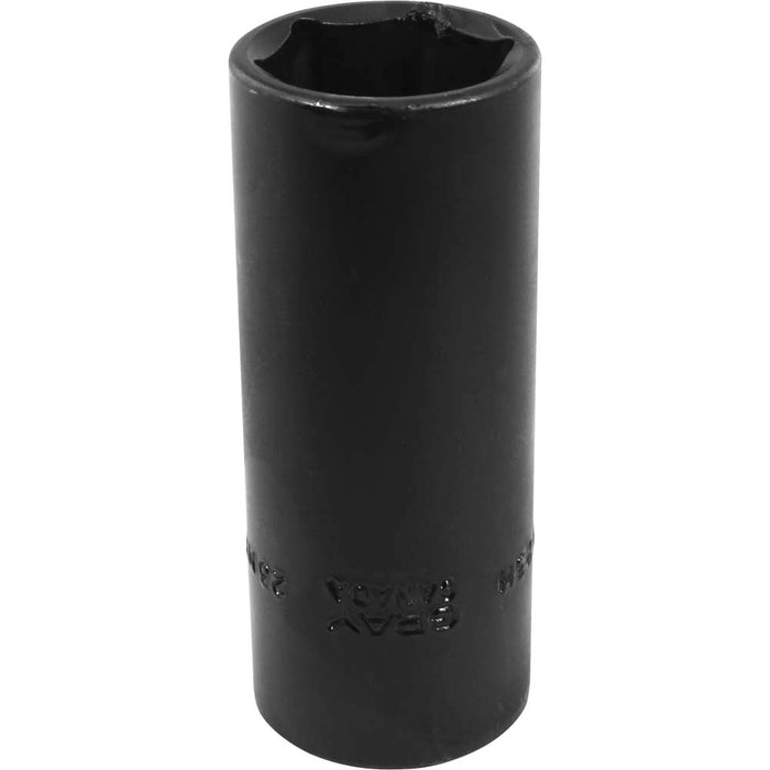 Gray Tools 1/2" Drive, 6 Point Deep Length, Impact Black Industrial Finish Metric Sockets
