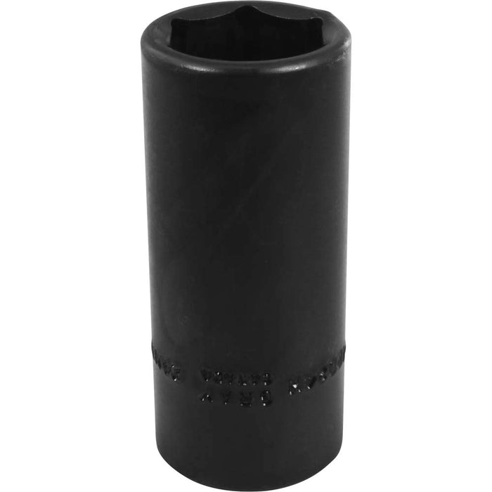Gray Tools 1/2" Drive, 6 Point Deep Length, Impact Black Industrial Finish Metric Sockets