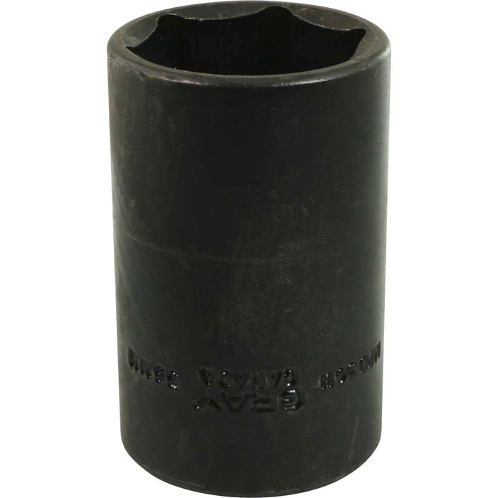 Gray Tools 1/2" Drive, 6 Point Deep Length, Impact Black Industrial Finish Metric Sockets