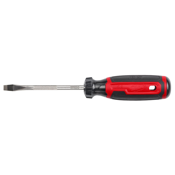 Milwaukee 1/4" Slotted 4" Cushion Grip Screwdriver (USA)
