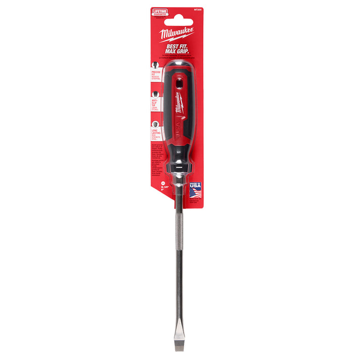 Milwaukee 3/8" Slotted 8" Cushion Grip Screwdriver (USA)