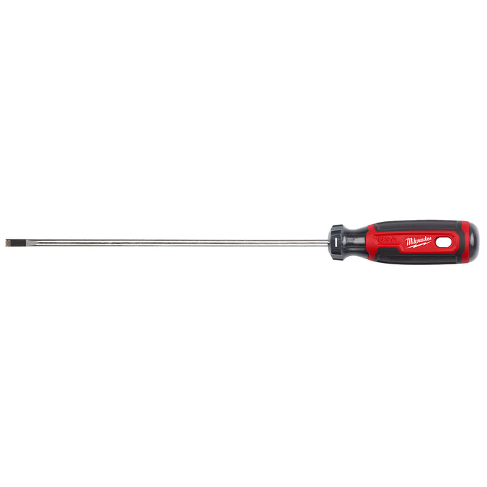 Milwaukee 3/16" Cabinet 8" Cushion Grip Screwdriver (USA)