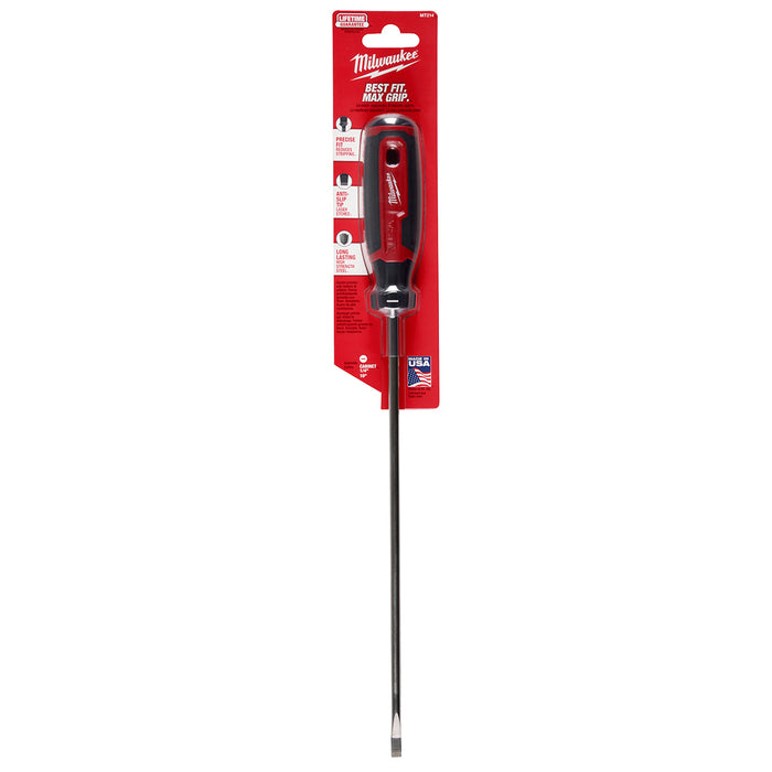 Milwaukee 1/4" Cabinet 10" Cushion Grip Screwdriver (USA)