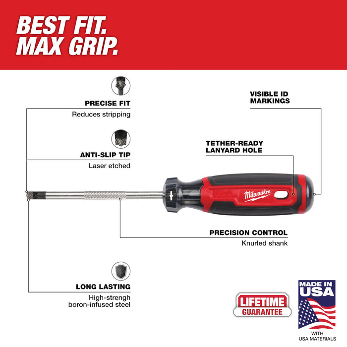 Milwaukee #1 ECX 4" Cushion Grip Screwdriver (USA)