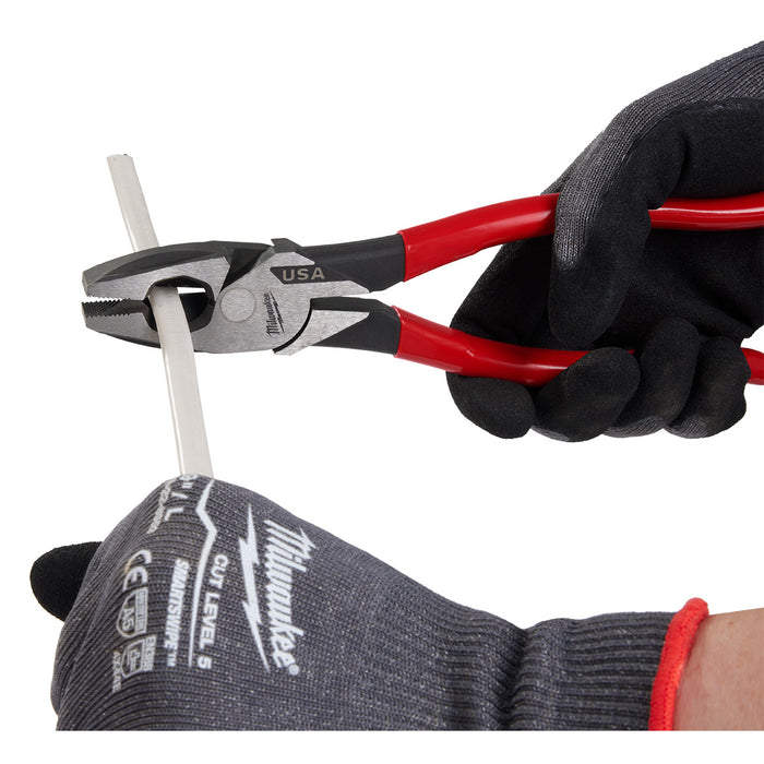 Milwaukee 9" Lineman's Dipped Grip Pliers (USA)