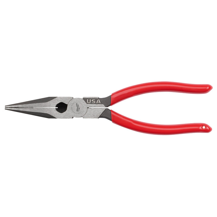 Milwaukee 8" Long Nose Dipped Grip Pliers (USA)