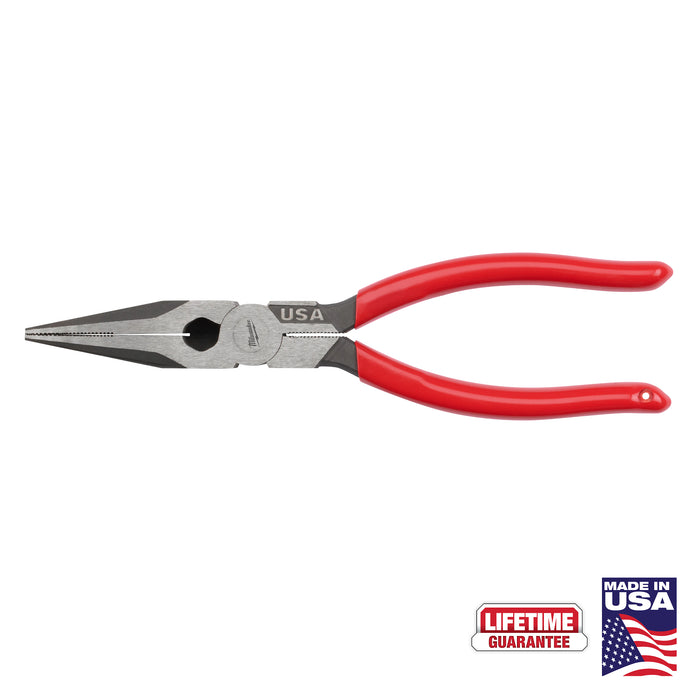 Milwaukee 8" Long Nose Dipped Grip Pliers (USA)