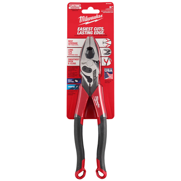 Milwaukee 9" Lineman's Comfort Grip Pliers w/ Crimper and Bolt Cutter (USA)