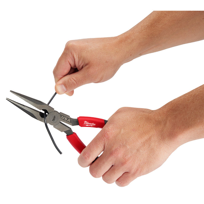 Milwaukee 8" Long Nose Comfort Grip Pliers (USA)