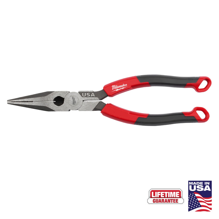 Milwaukee 8" Long Nose Comfort Grip Pliers (USA)