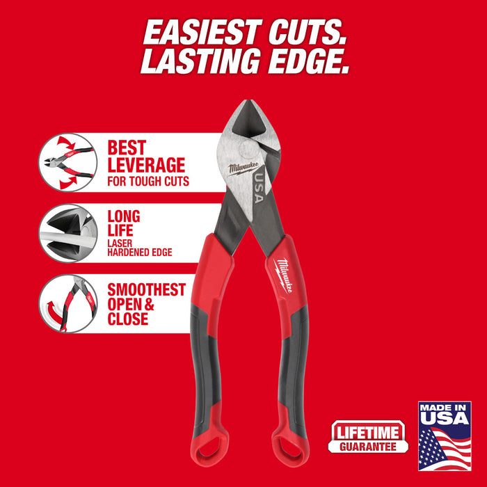 Milwaukee 6" Diagonal Comfort Grip Cutting Pliers (USA)